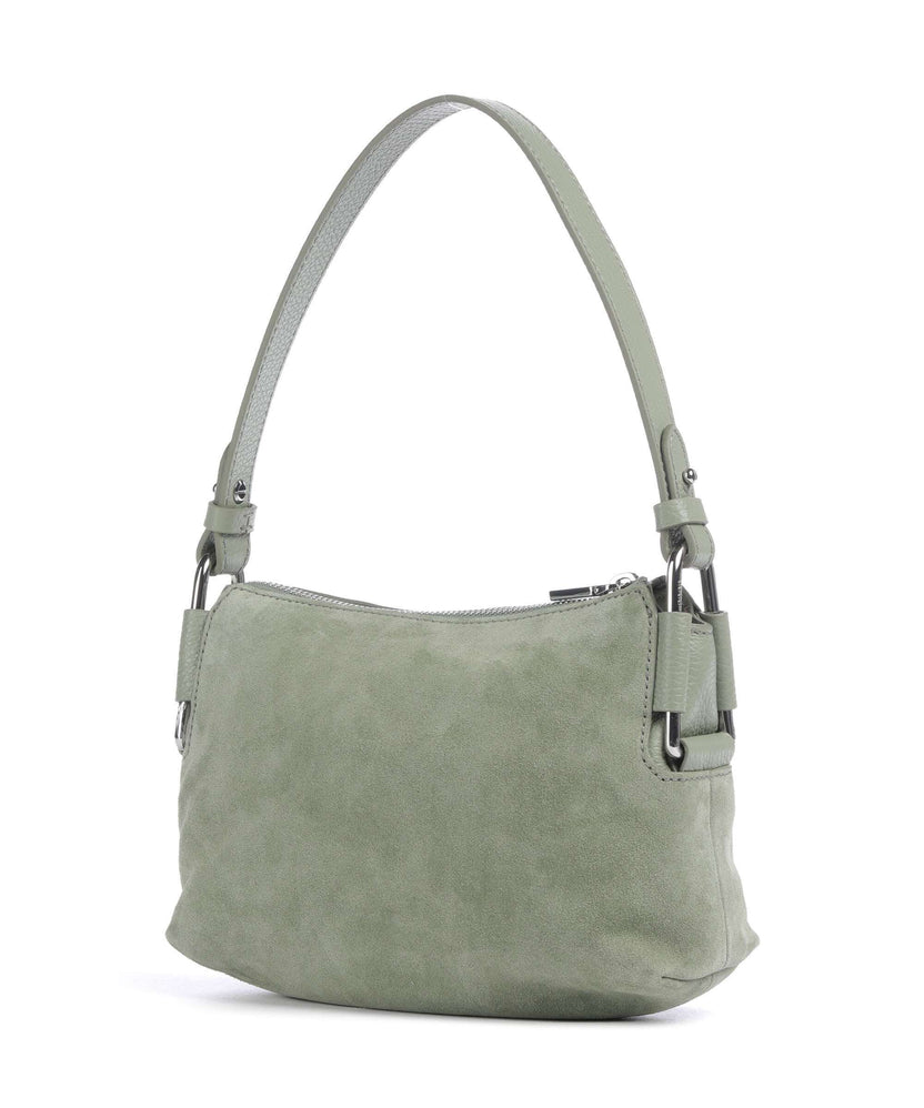 Coccinelle Rebekka Suede Shoulder bag greenery