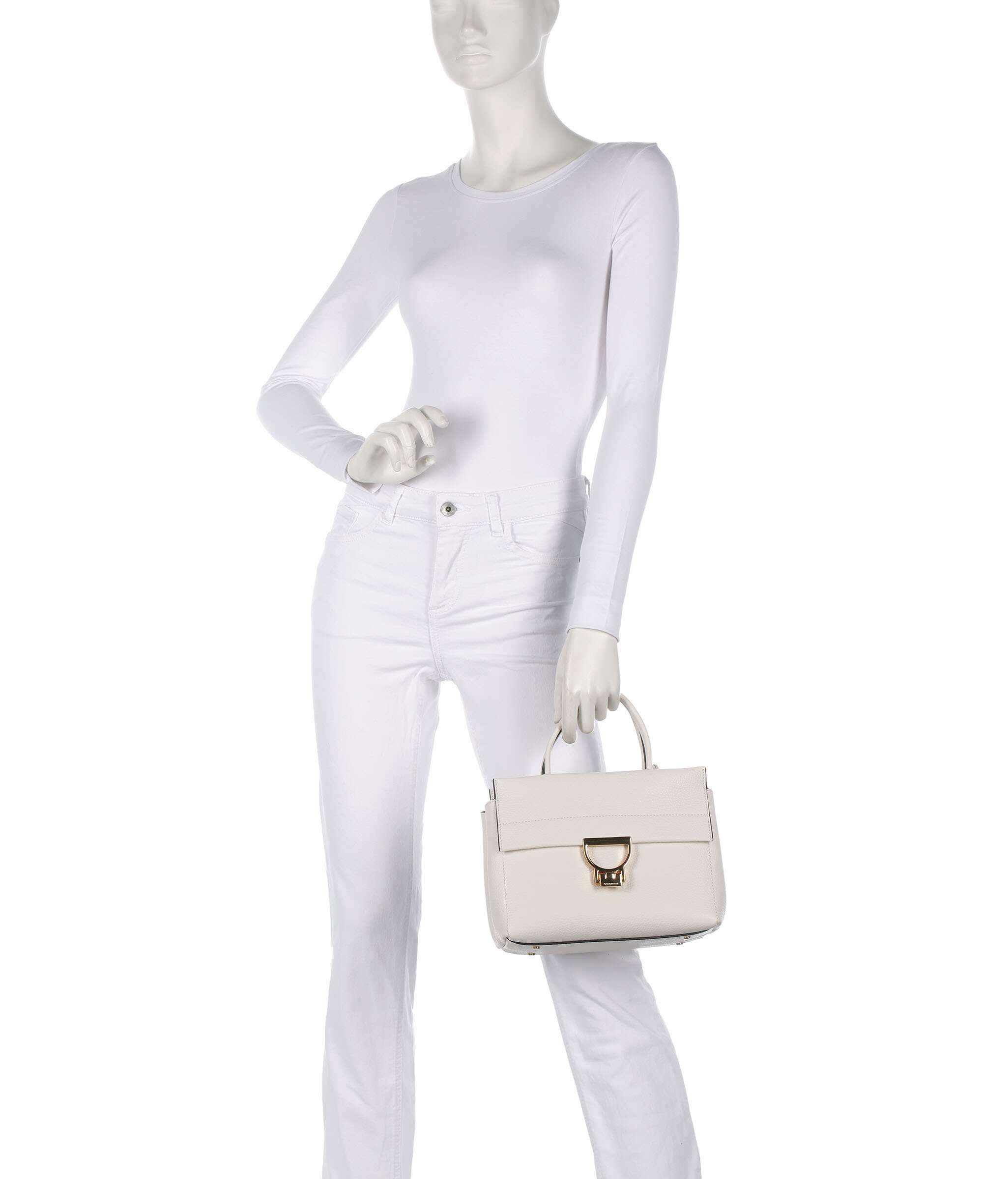 Coccinelle Arlettis Signature Handbag blanco