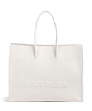 Coccinelle Myrtha Maxi Logo Bolsa shopping blanco