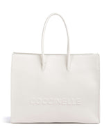 Coccinelle Myrtha Maxi Logo Bolsa shopping blanco