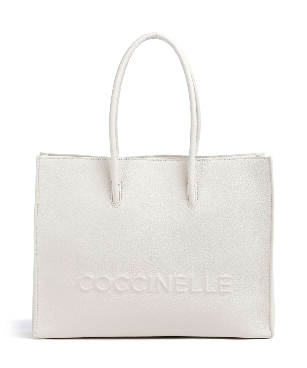Coccinelle Myrtha Maxi Logo Tote bag blanco