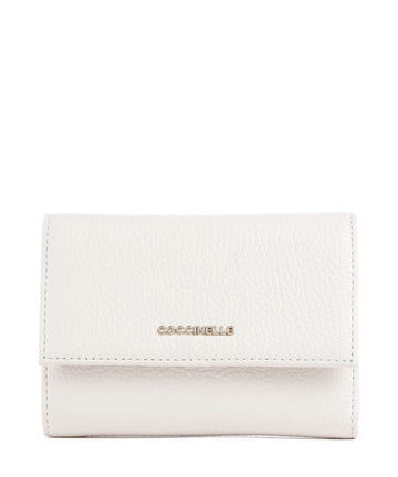 Coccinelle Metallic Soft Monedero blanco