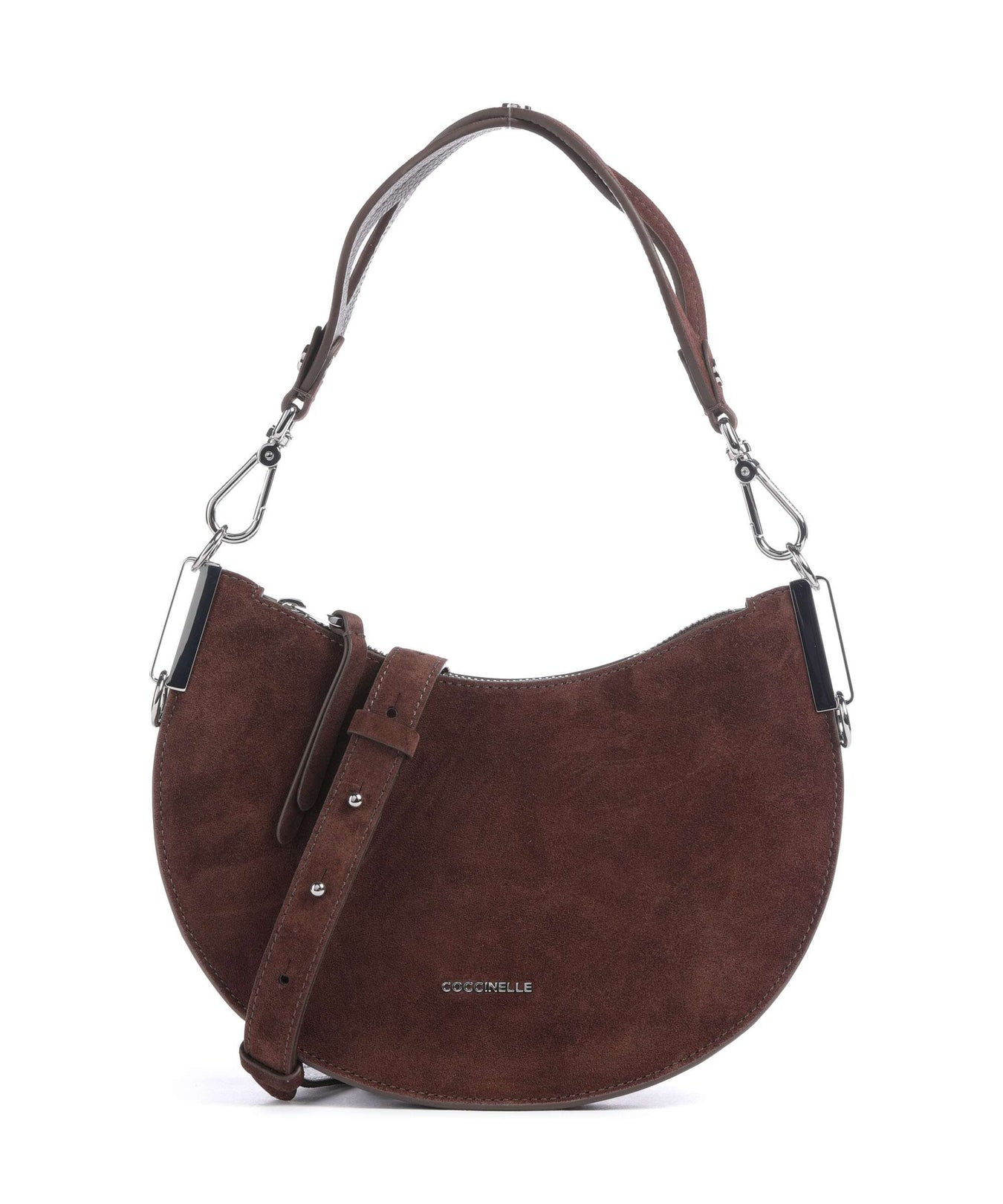 Coccinelle Sunup Suede Shoulder bag brunette