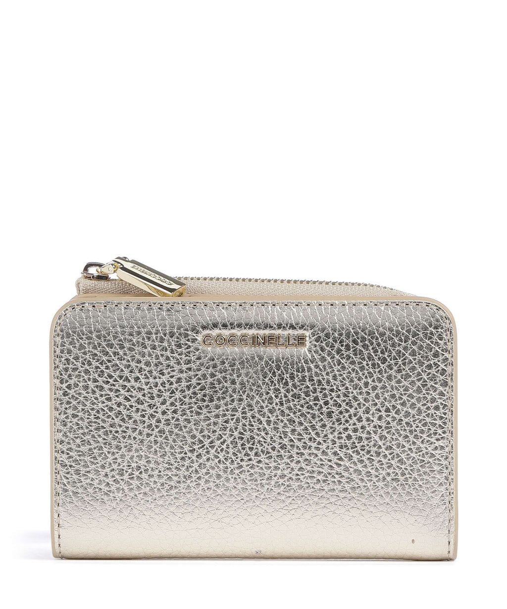Coccinelle Metallic Soft RFID Wallet pale gold