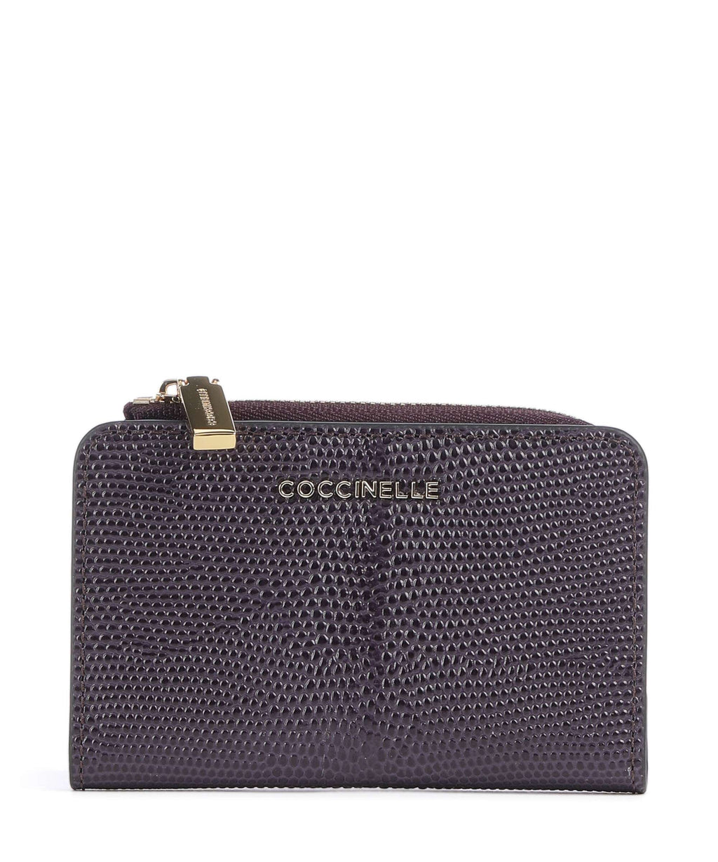 Coccinelle Metallic Lizard Wallet prune