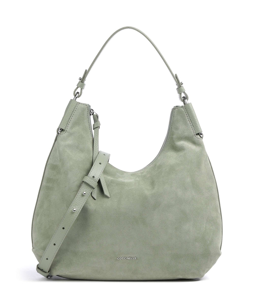 Coccinelle Rebekka Suede Hobo bag greenery