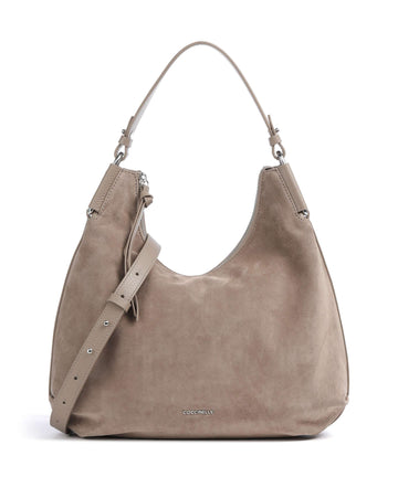 Coccinelle Rebekka Suede Bolso de hobo warm taupe