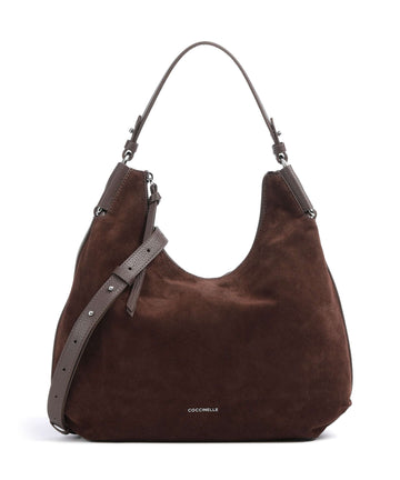 Coccinelle Rebekka Suede Bolso de hobo brunette