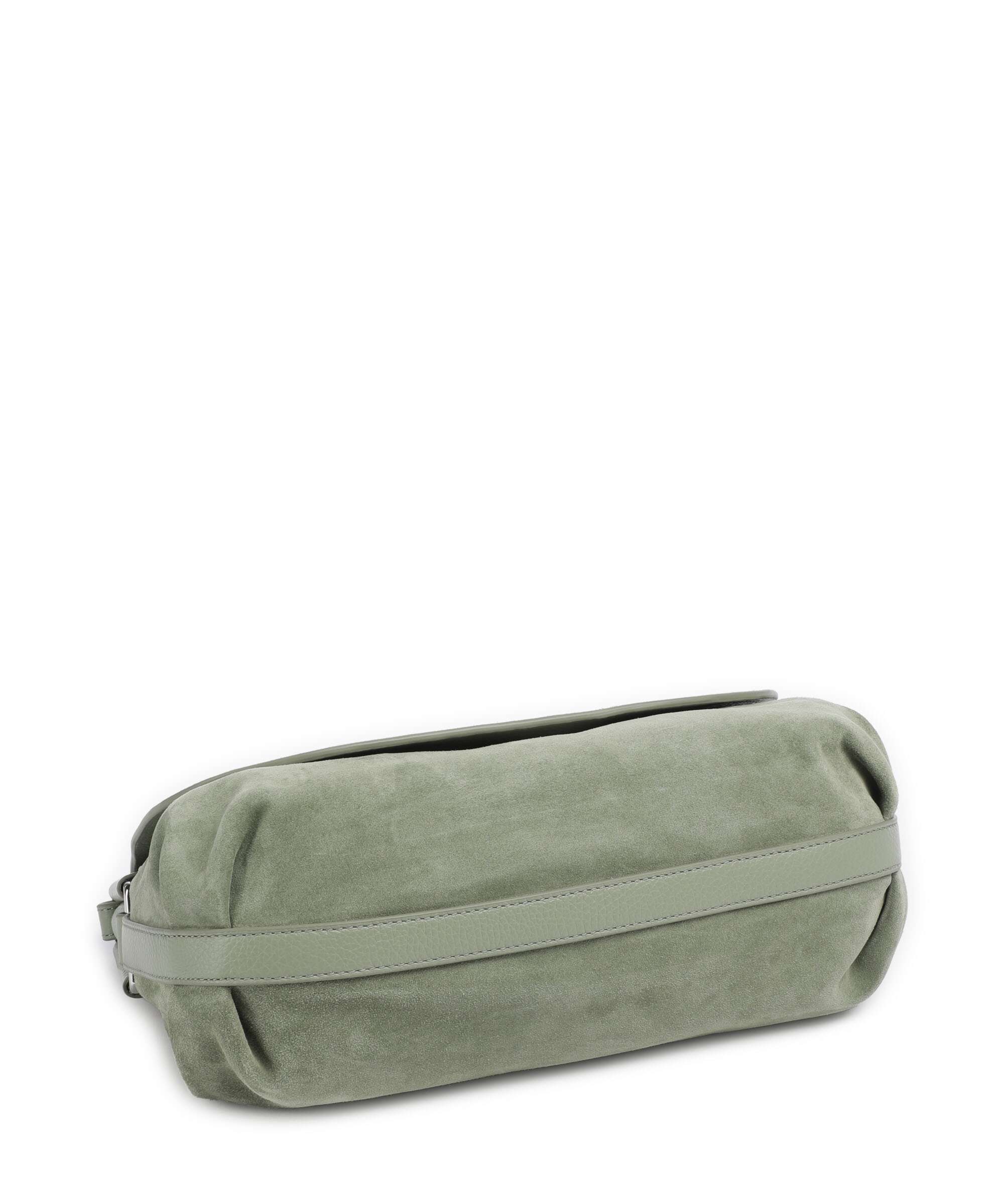 Coccinelle Rebekka Suede Shoulder bag greenery