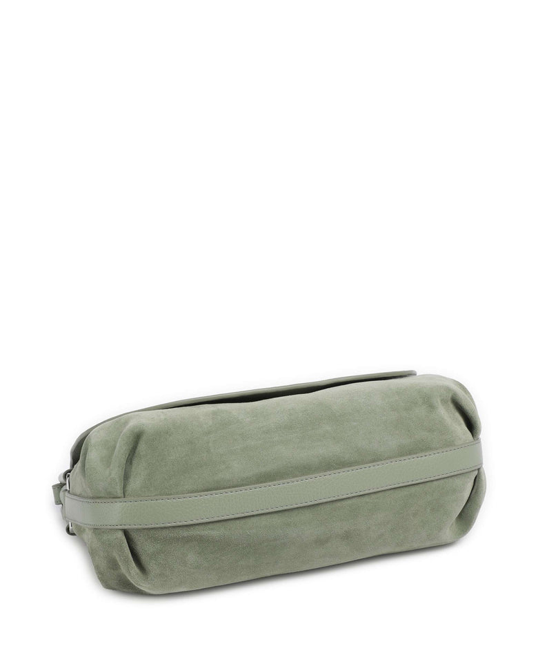 Coccinelle Rebekka Suede Shoulder bag greenery