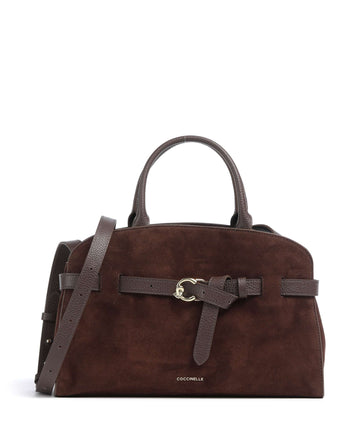 Coccinelle Sabine Suede Bolso de mano brunette