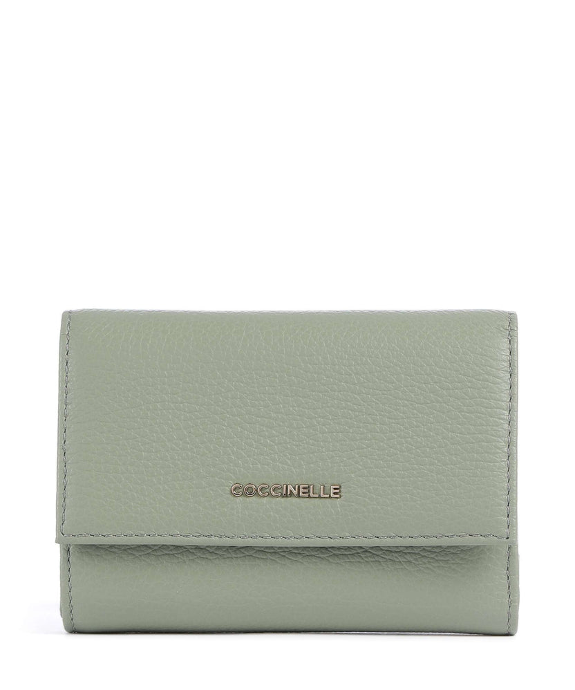 Coccinelle Metallic Soft RFID Wallet greenery