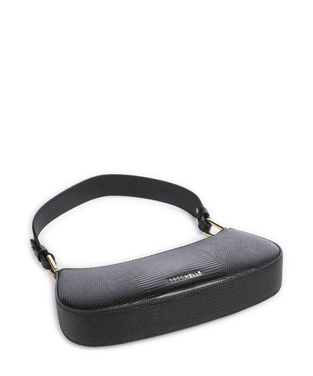 Coccinelle Merveille Lizard Shoulder bag noir