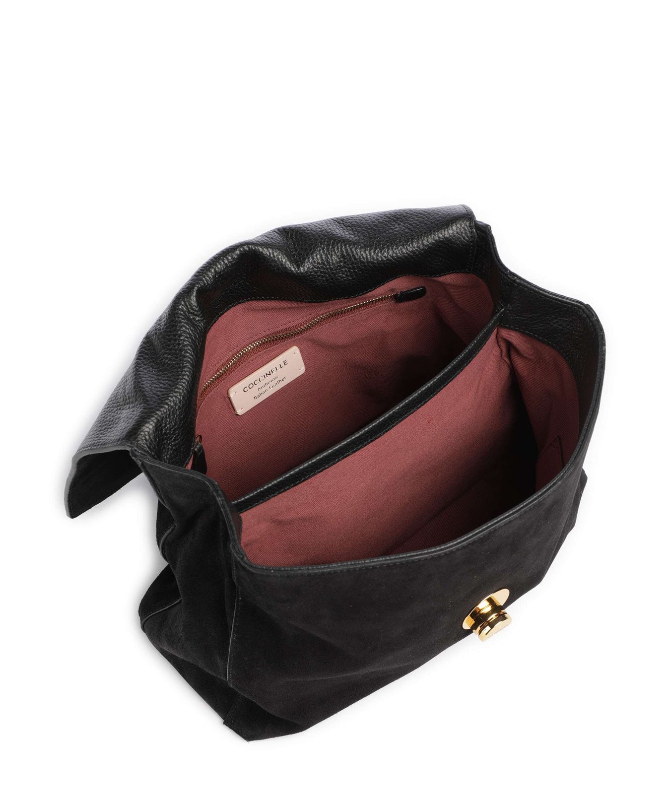 Coccinelle Liya Suede Handbag noir