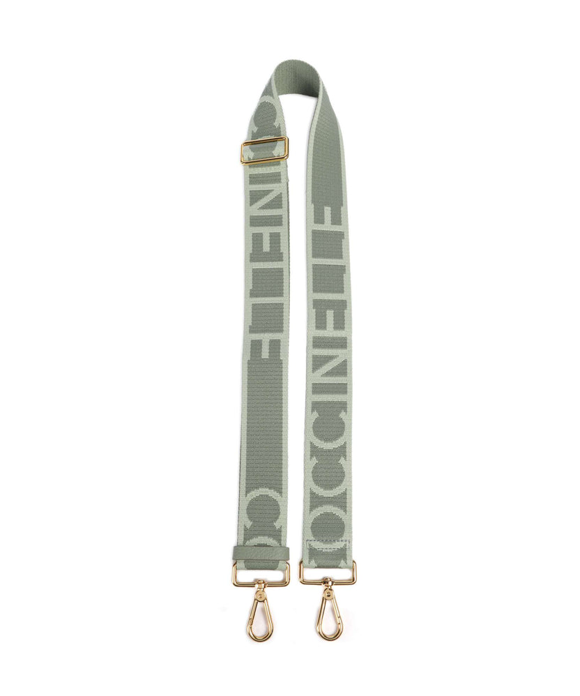 Coccinelle Nastro Signature Bag strap greenery