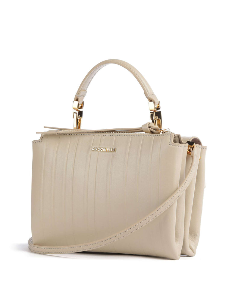 Coccinelle Arlettis Plisse Crossbody bag sandshell