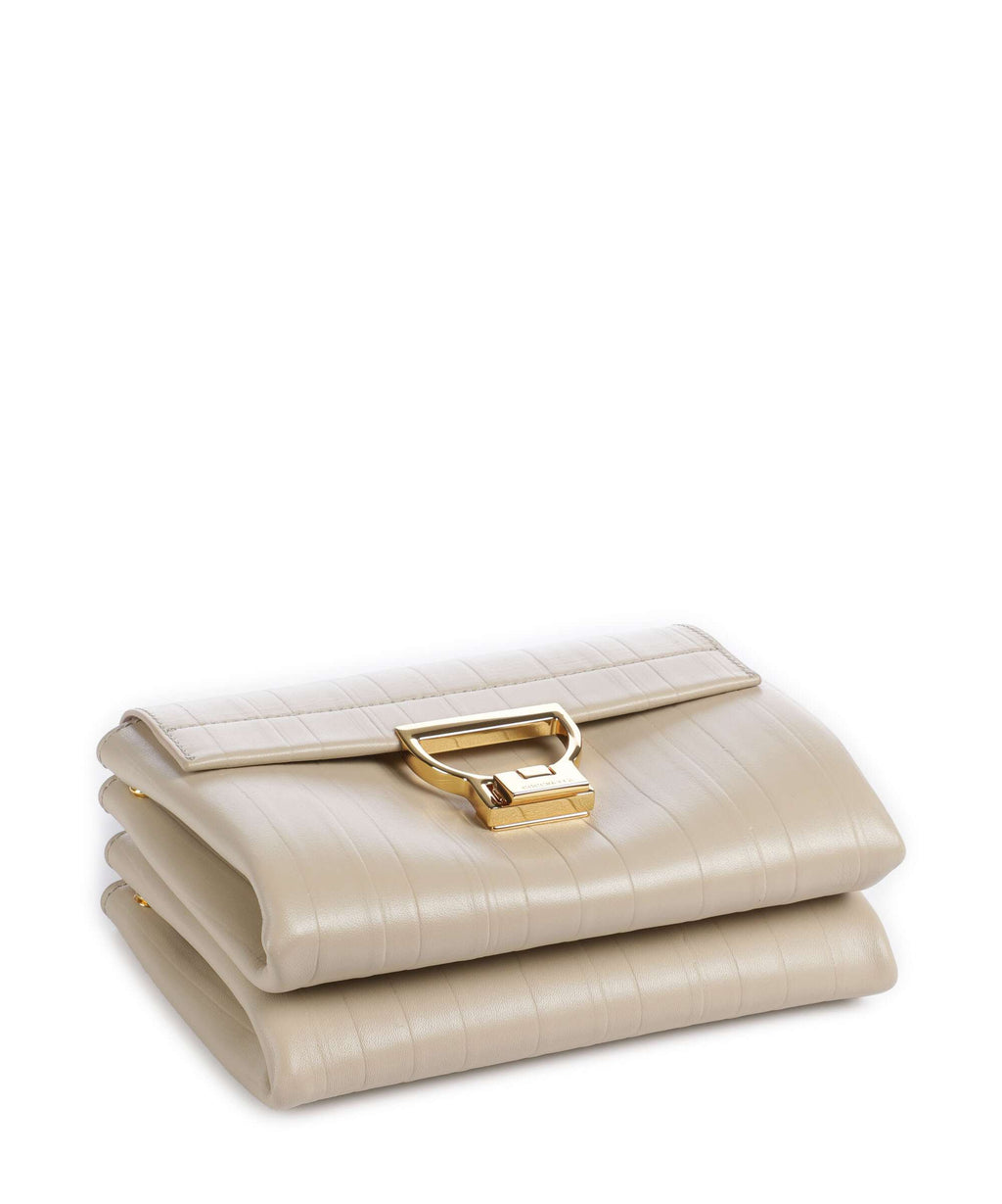 Coccinelle Arlettis Plisse Crossbody bag sandshell