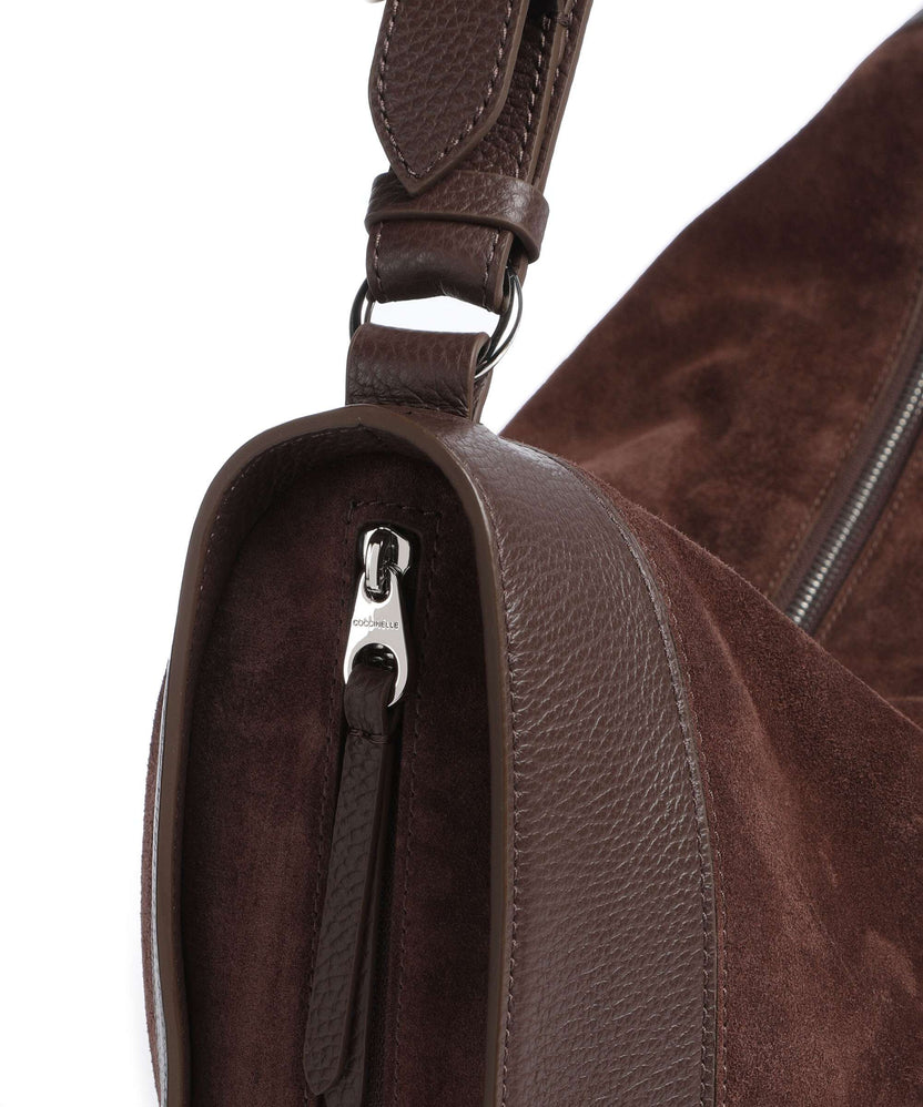 Coccinelle Elinor Suede Hobo bag brunette