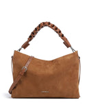 Coccinelle Boheme Suede Bolso de hobo cognac