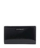 Coccinelle Metallic Shiny Wrinkled Monedero noir