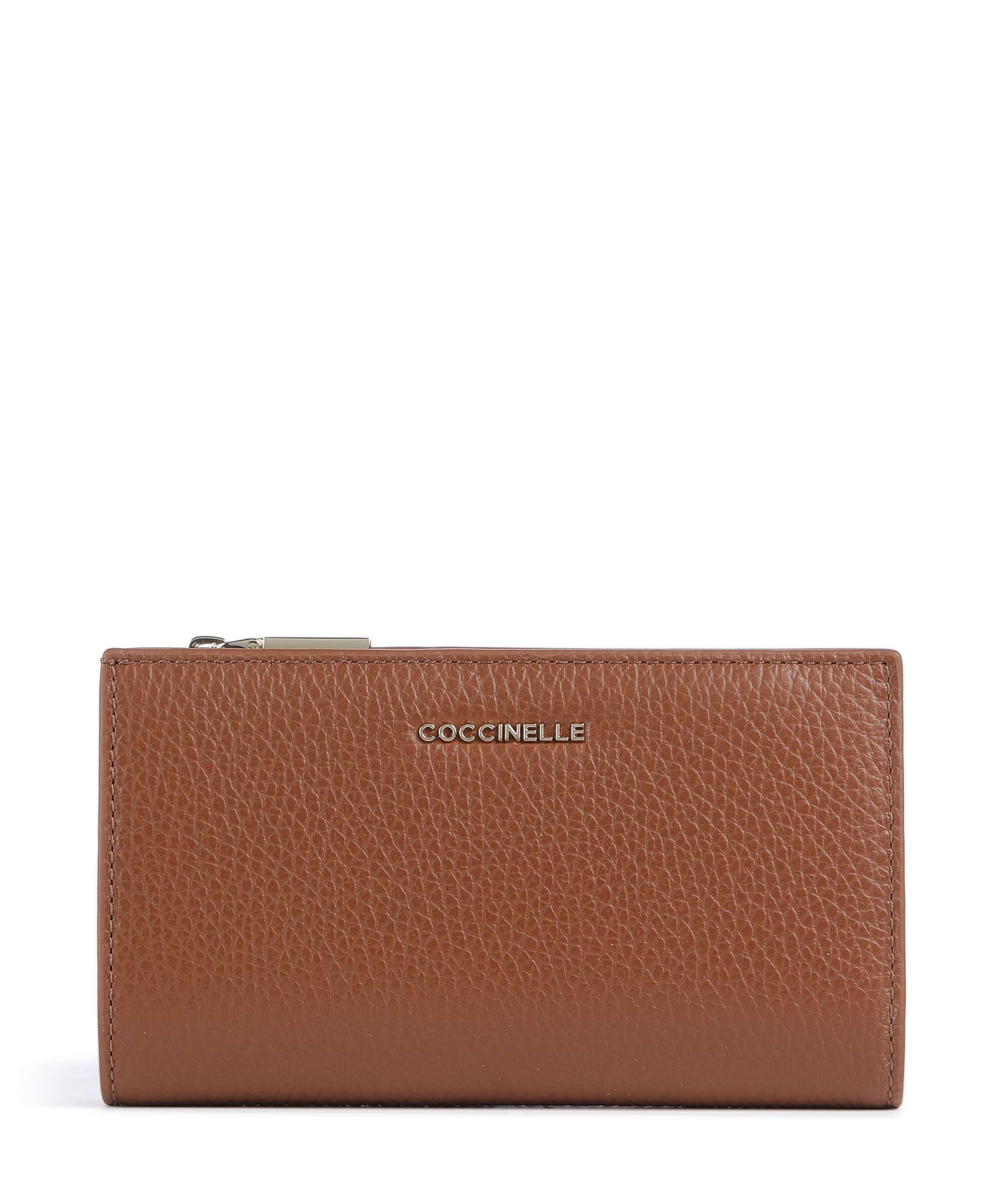 Coccinelle Metallic Soft RFID Wallet cognac