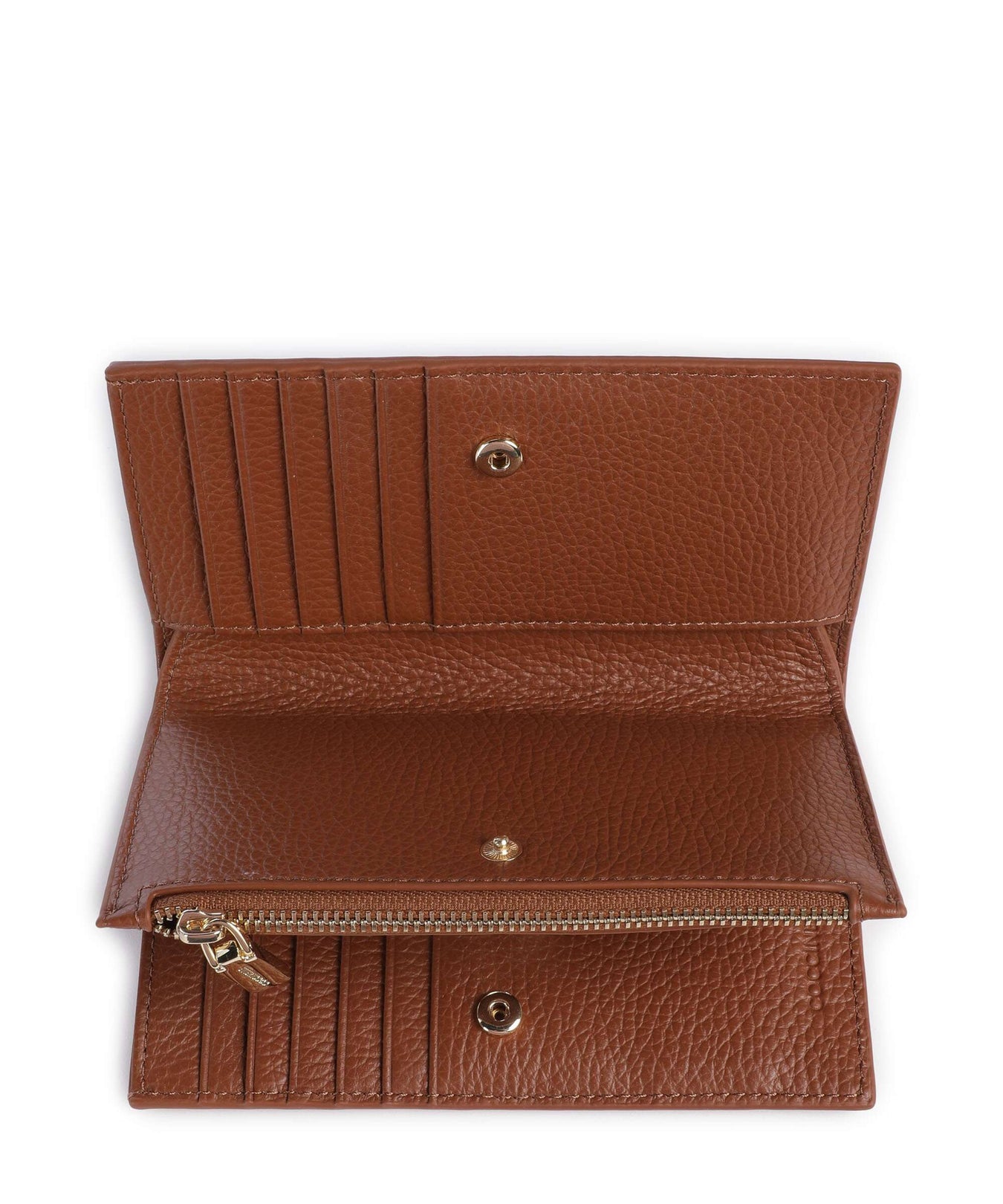 Coccinelle Metallic Soft RFID Wallet cognac