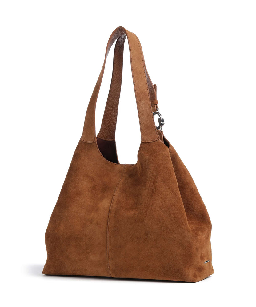 Coccinelle C-Easy Suede Hobo bag cognac