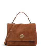 Coccinelle Liya Suede Bolso de mano cognac