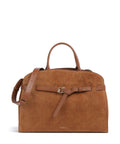 Coccinelle Sabine Suede Handbag cognac