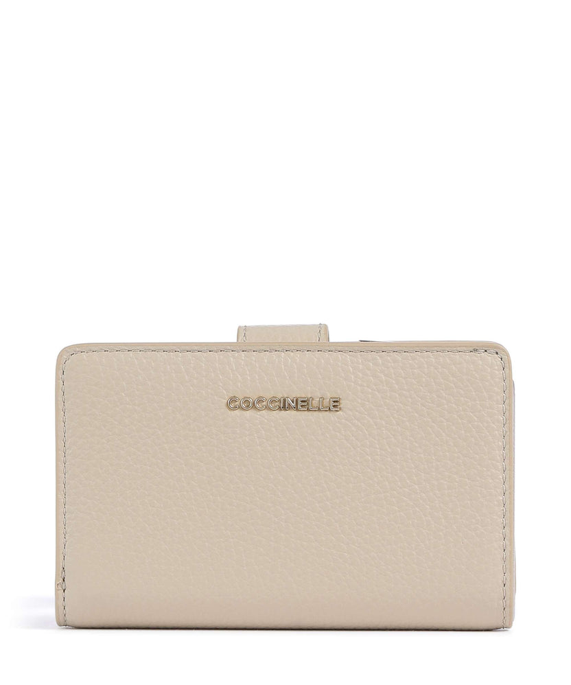 Coccinelle Metallic Soft Wallet sandshell