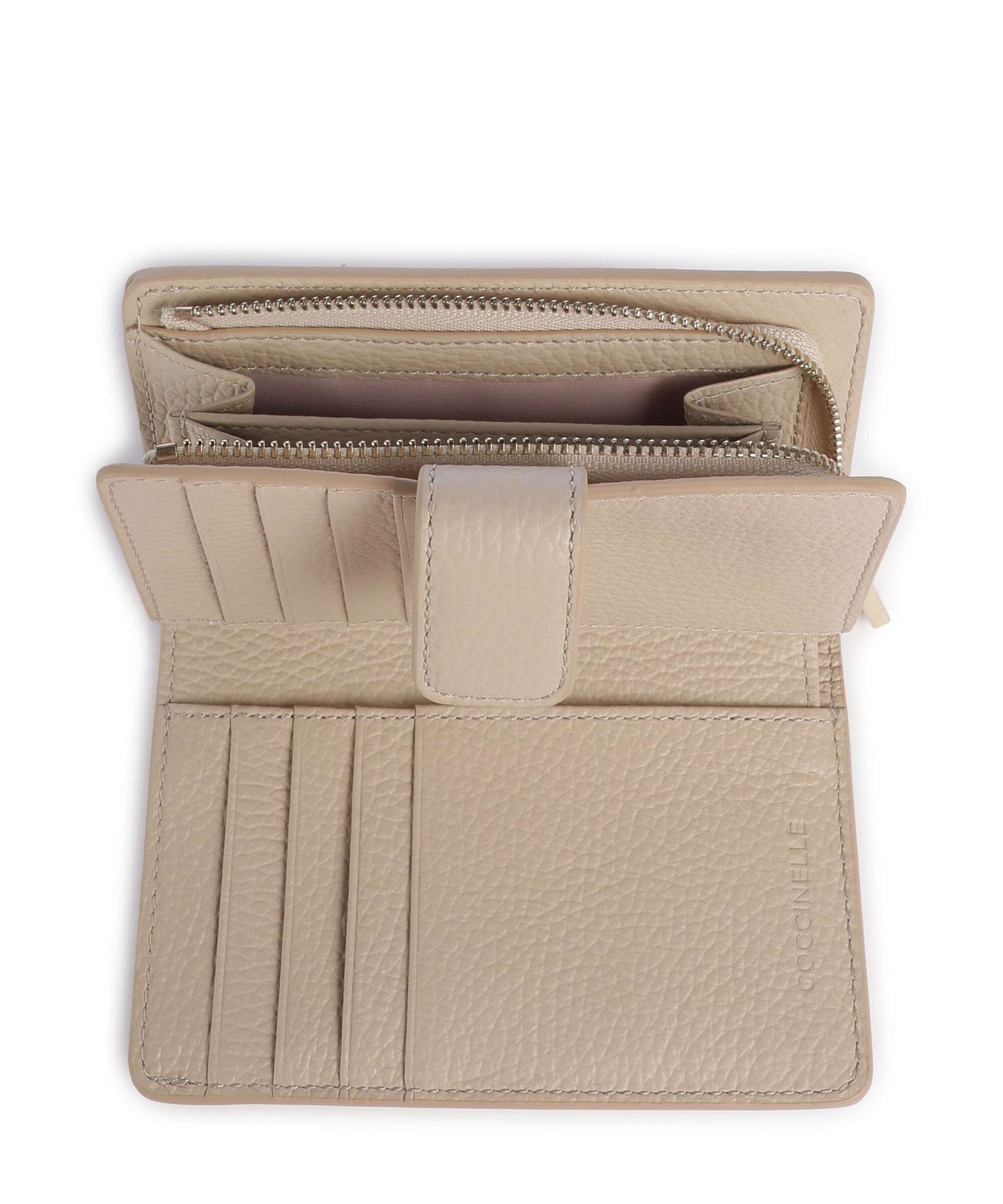 Coccinelle Metallic Soft Wallet sandshell