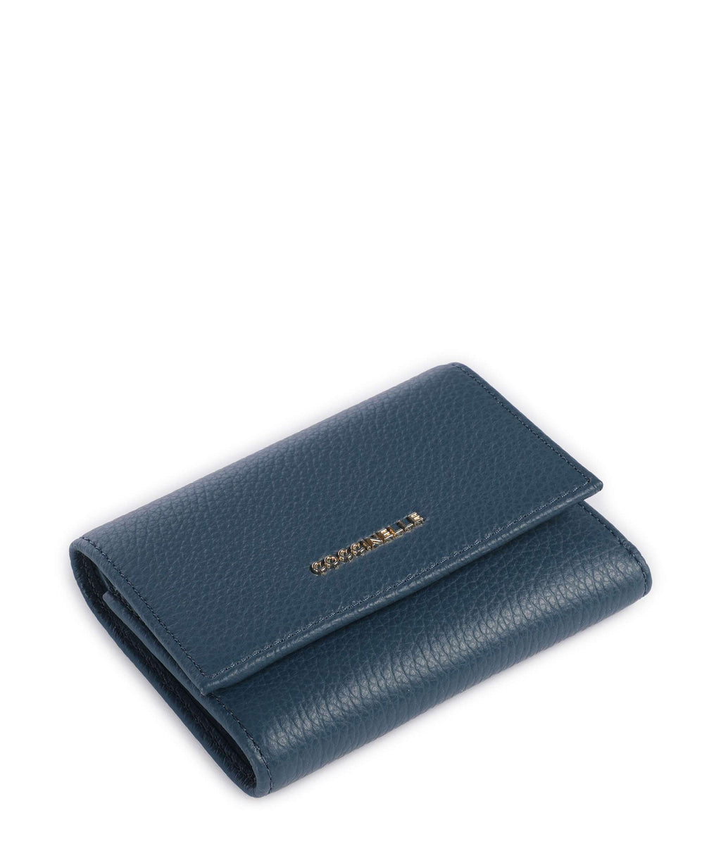 Coccinelle Metallic Soft RFID Wallet deep blue