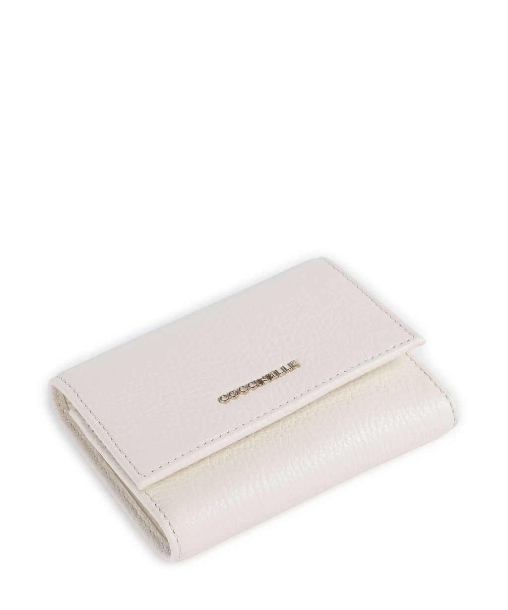 Coccinelle Metallic Soft RFID Wallet pearl