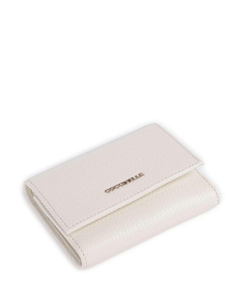 Coccinelle Metallic Soft RFID Wallet pearl