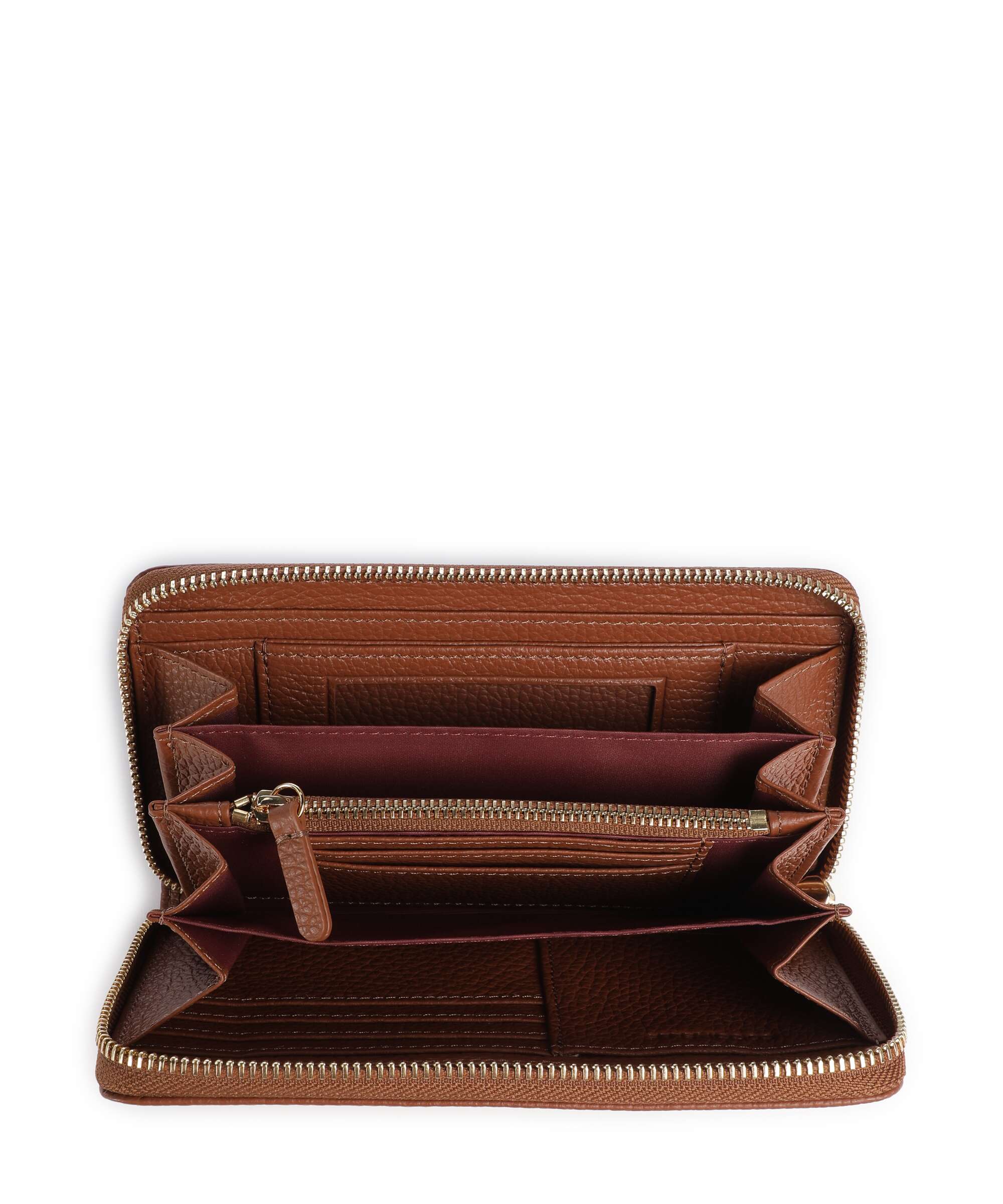Coccinelle Metallic Wallet cognac