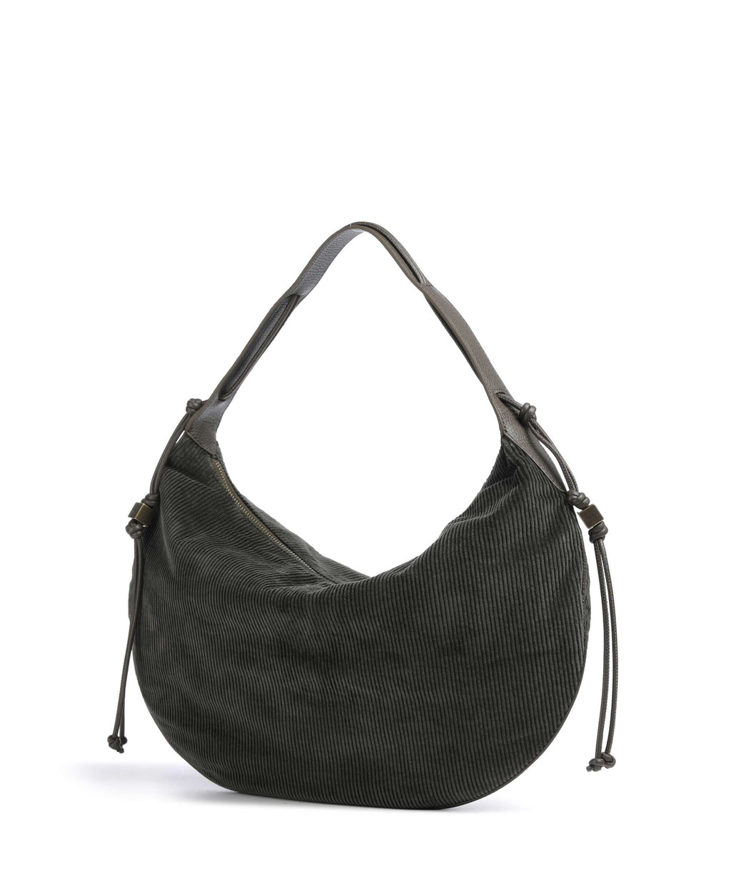 Coccinelle Thess Corduroy Hobo bag fango