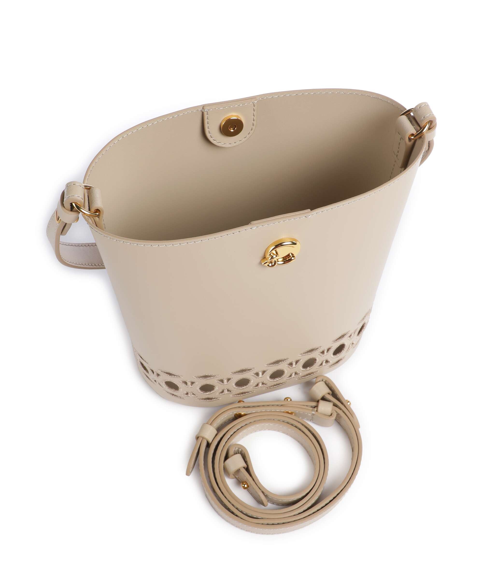Coccinelle Nikla Monogram Sangallo Bucket bag sandshell