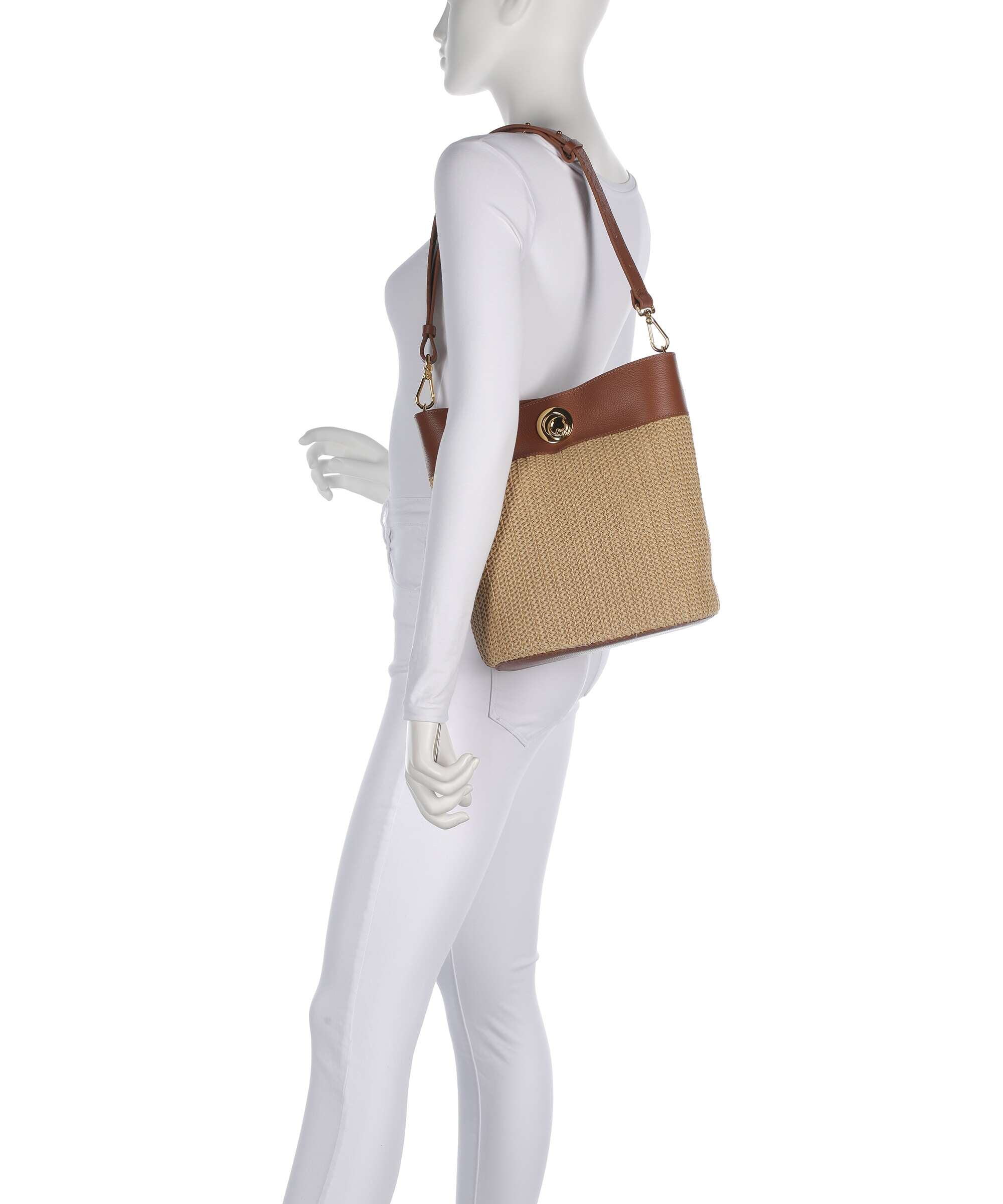 Coccinelle Nikla Bucket bag natural/cognac