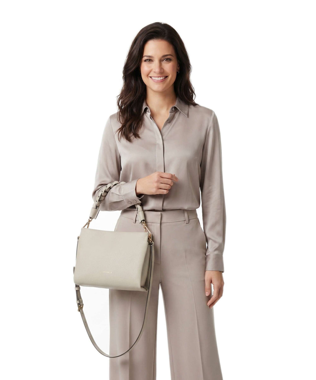 Coccinelle Boheme Grana Double Handbag eucalipto/fango