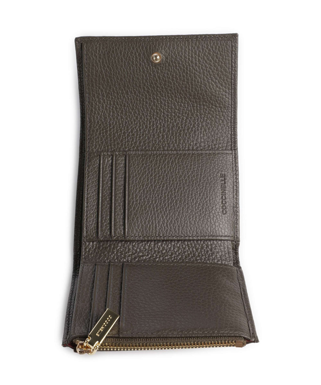 Coccinelle Metallic Soft Wallet fango