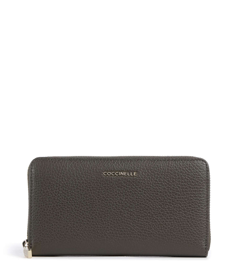 Coccinelle Metallic Soft Wallet fango