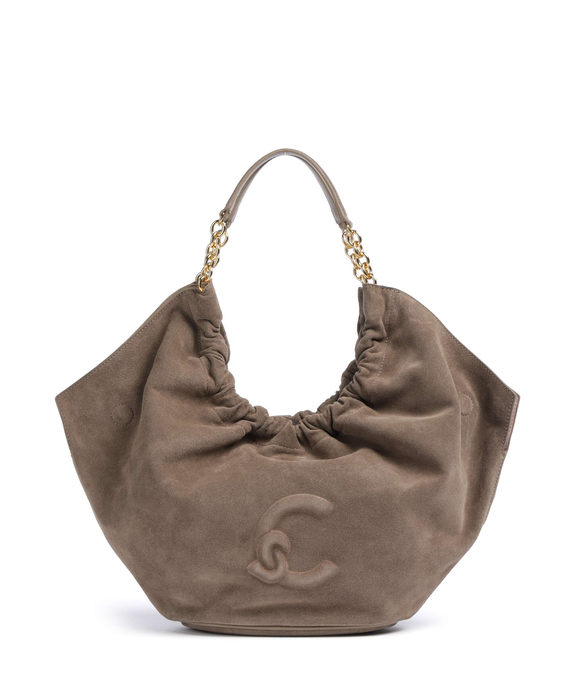 Coccinelle Smash Suede Hobo bag warm taupe