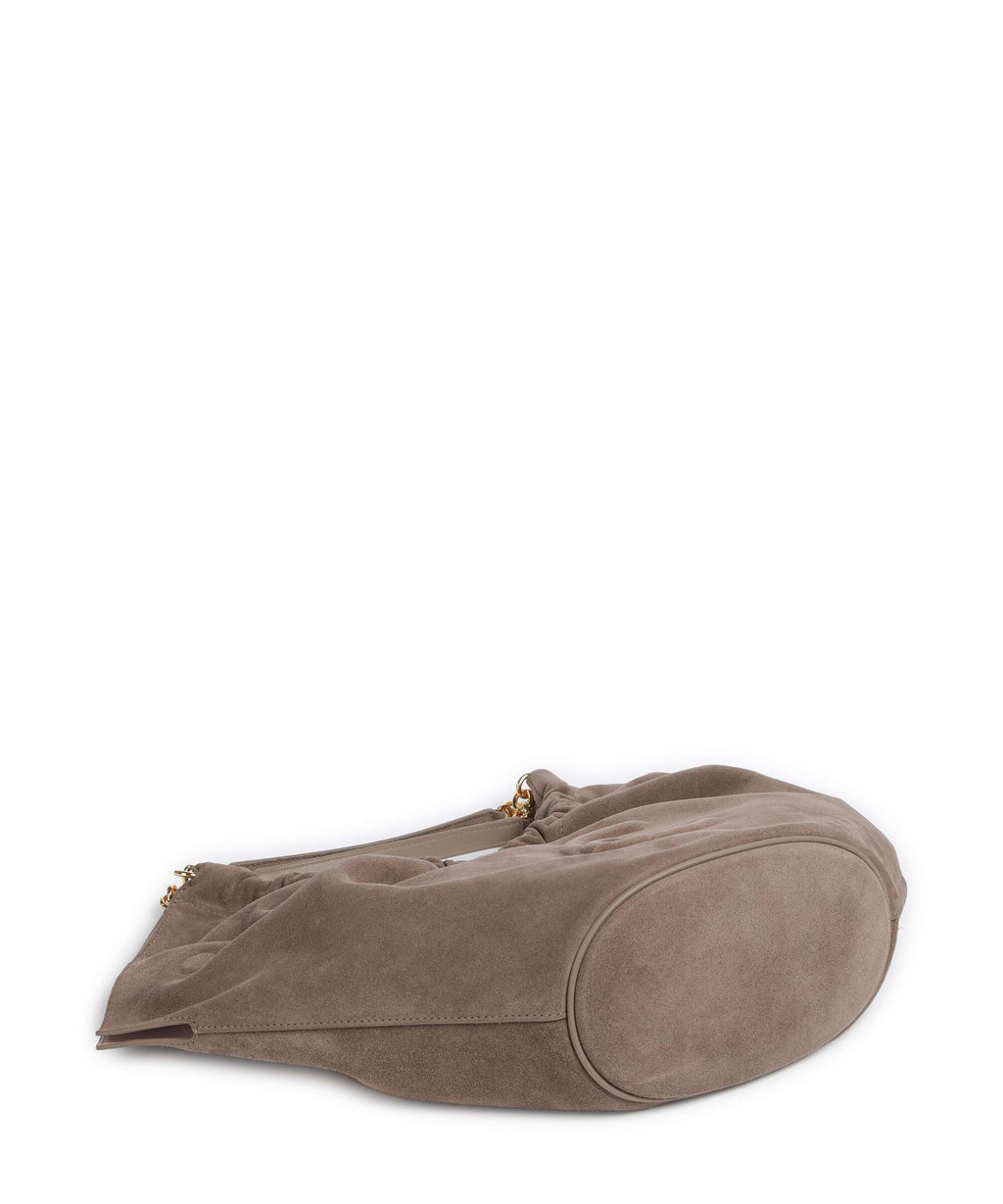 Coccinelle Smash Suede Hobo bag warm taupe