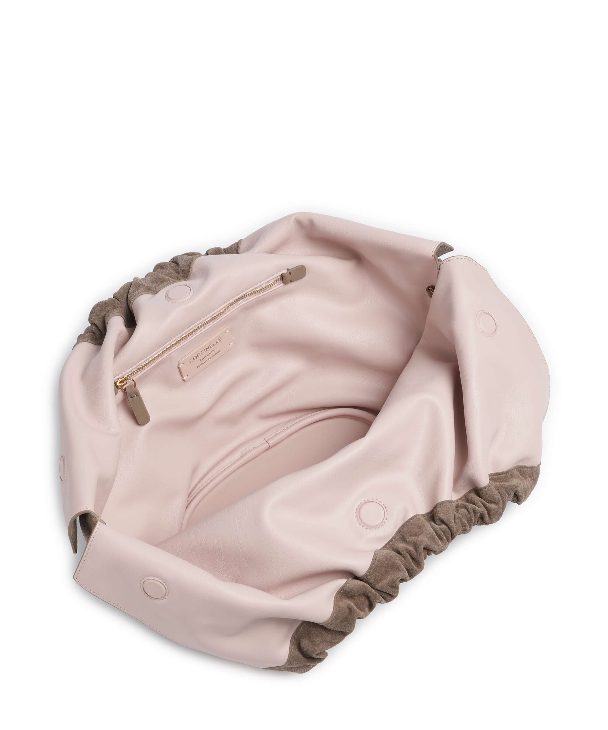 Coccinelle Smash Suede Hobo bag warm taupe