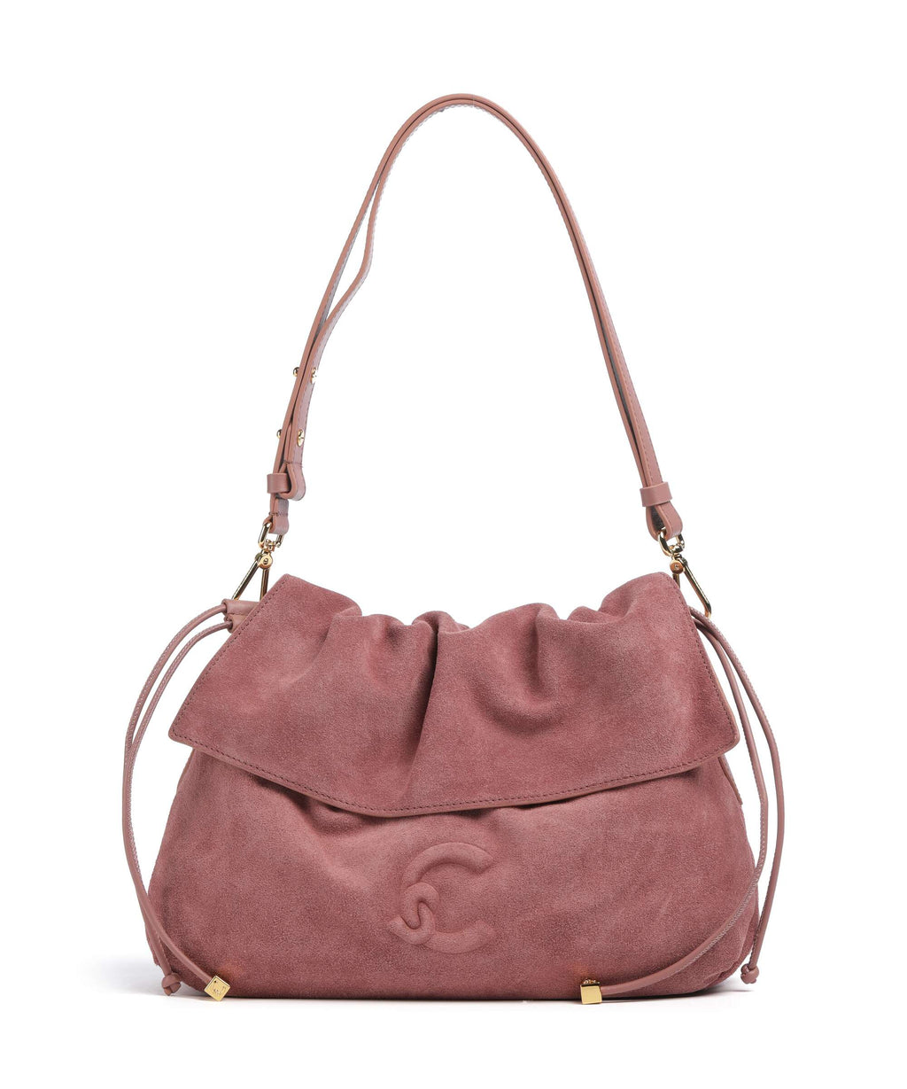 Coccinelle Lidia Suede Hobo bag winter rose
