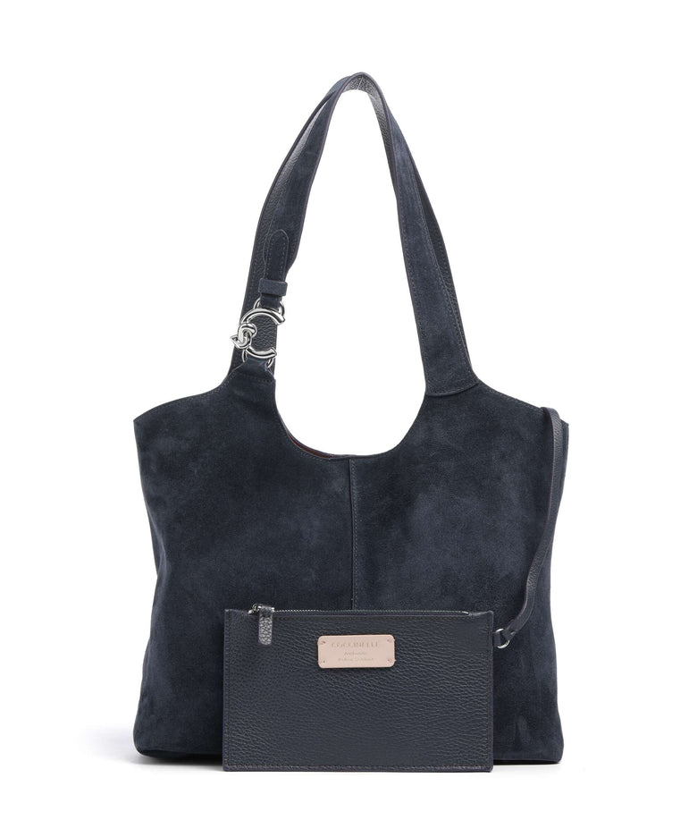 Coccinelle C-Easy Suede Hobo bag midnight blue