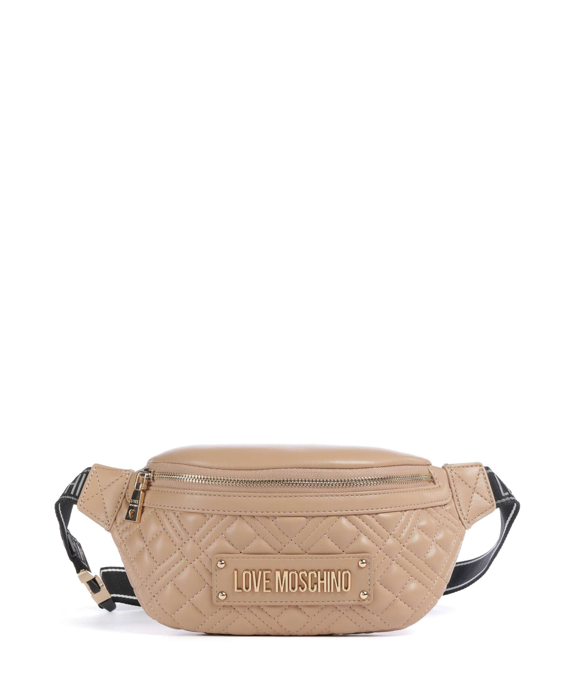 Love Moschino Quilted Fanny pack beige