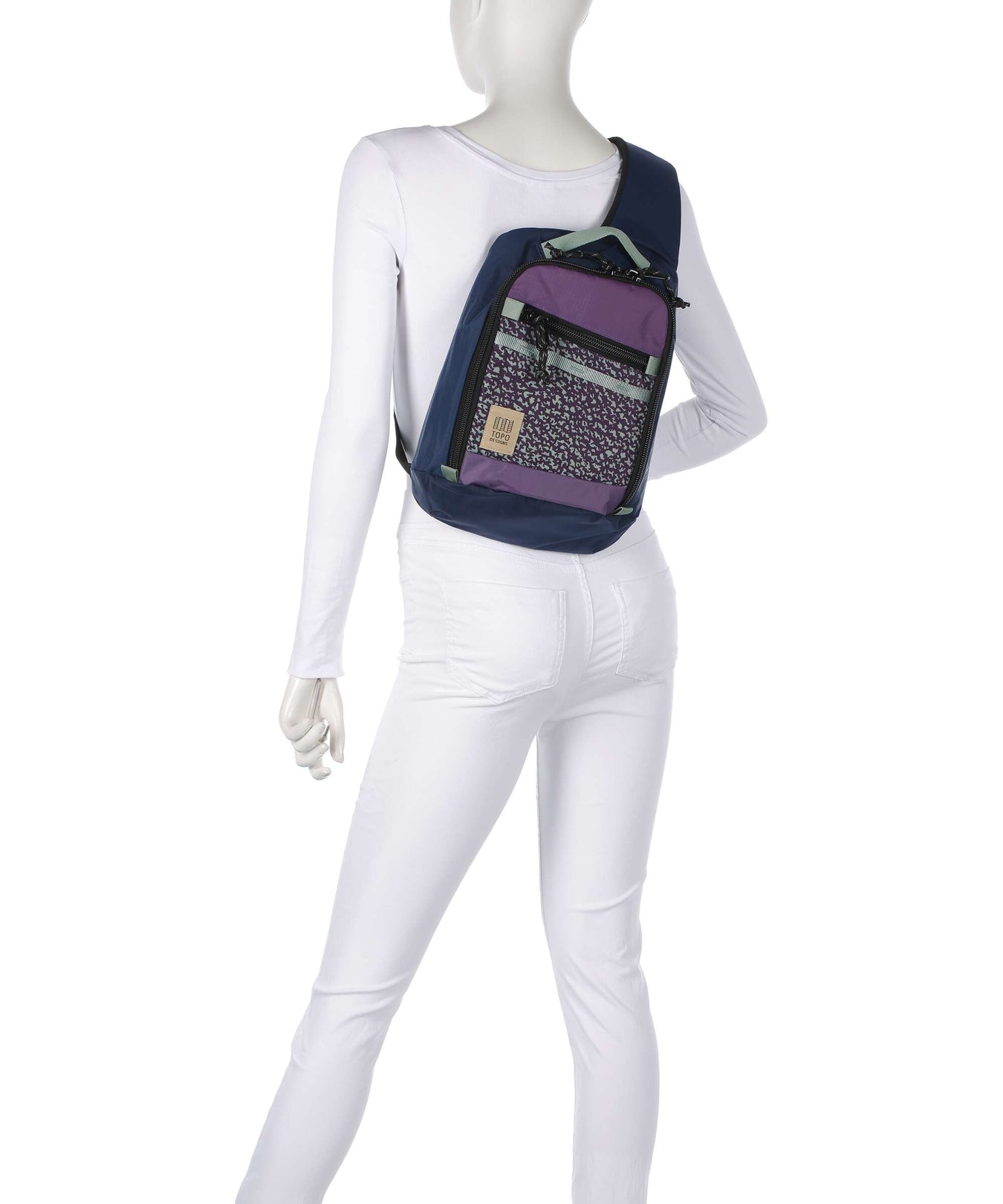 Topo Designs Mountain Sling bag loganberry/crackle