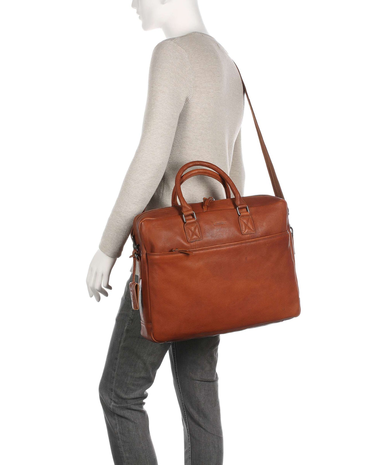 Burkely Antique Avery Briefcase cognac