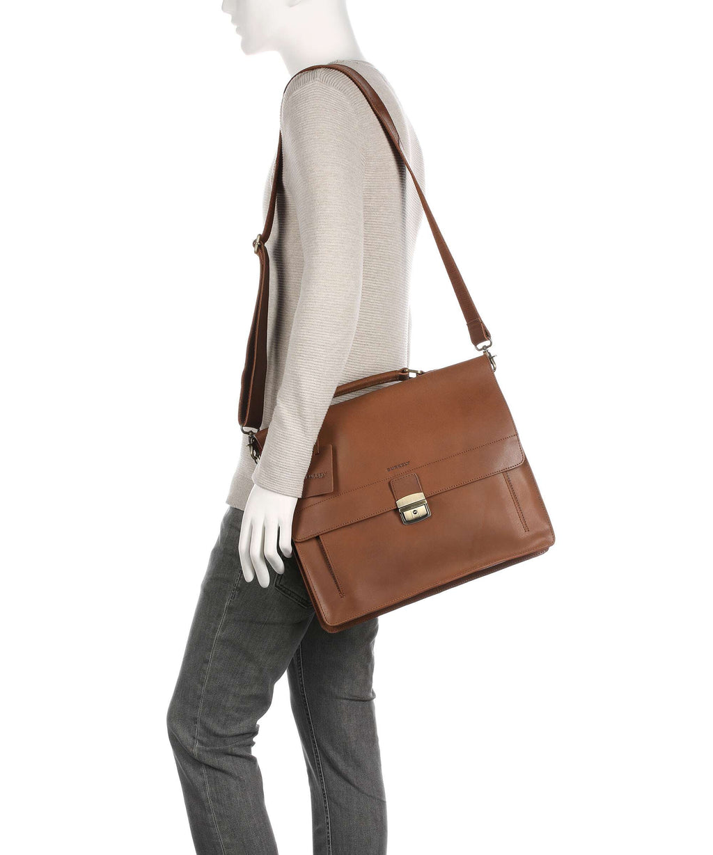 Burkely Vintage Scott Briefcase cognac